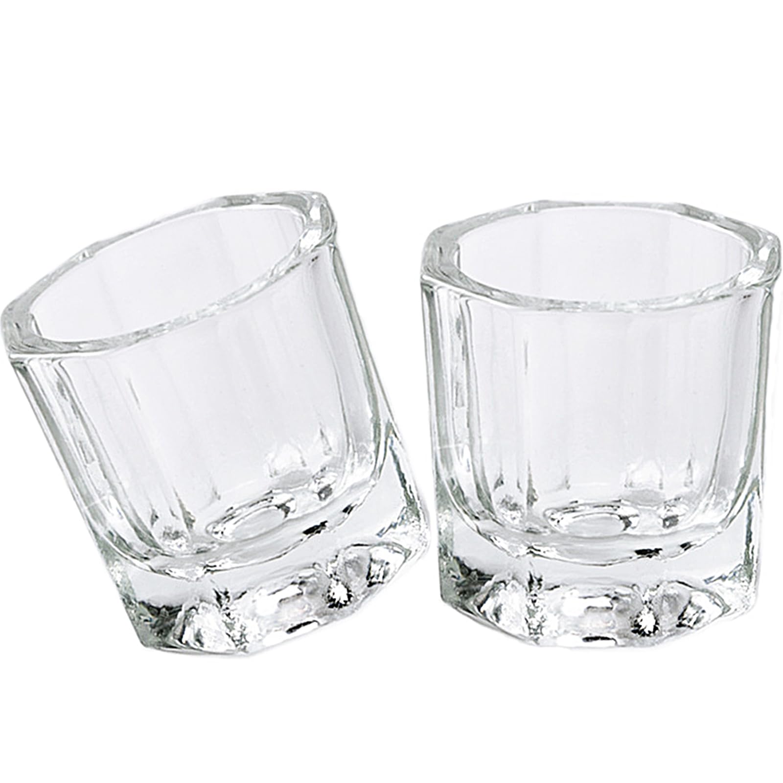 Amazon.com: fiezkaa 2 Pcs Clear Nail Dappen Dish Glass Cup for